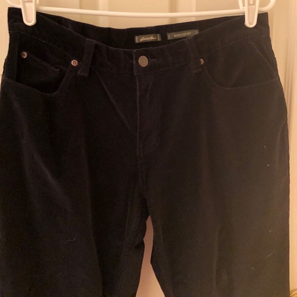 Black Eddie Bauer pants size 10 velvetstraight cut